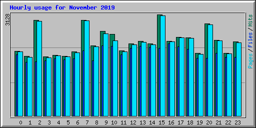 Hourly usage for November 2019