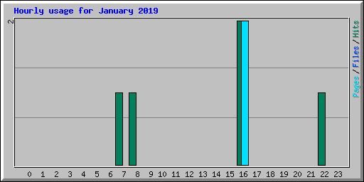 Hourly usage for January 2019